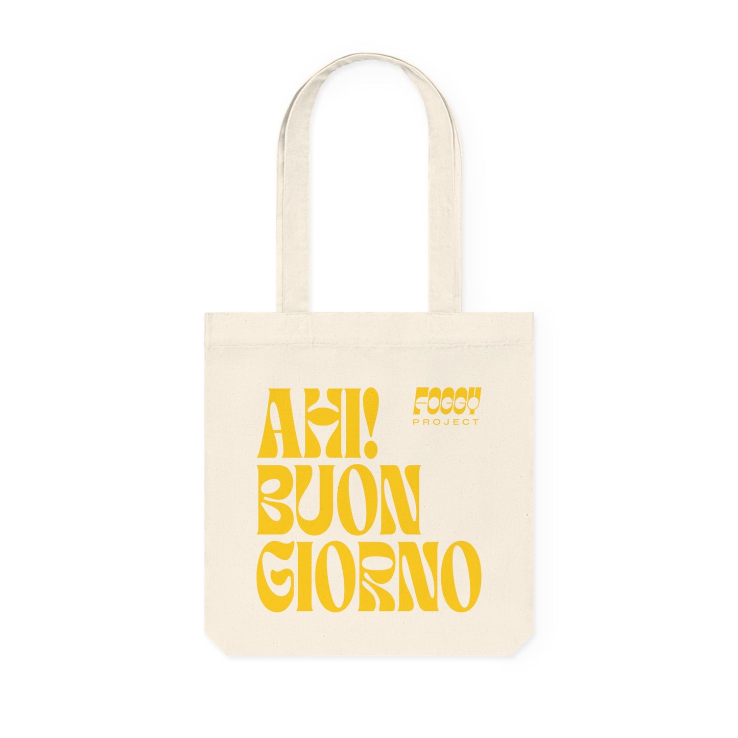 Foggy Project's "Ahi! Buongiorno" Woven Tote Bag