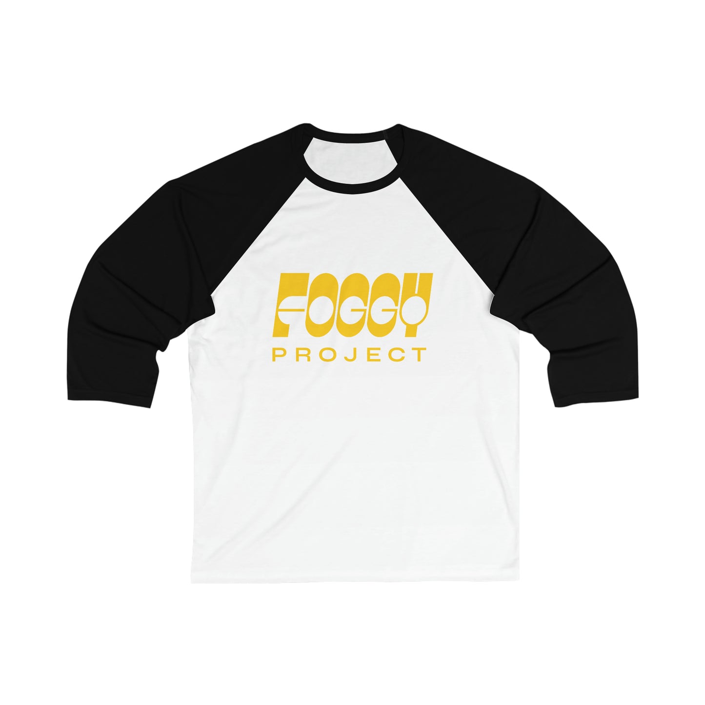 Foggy Project's Logo Unisex 3\4 Sleeve Baseball Tee