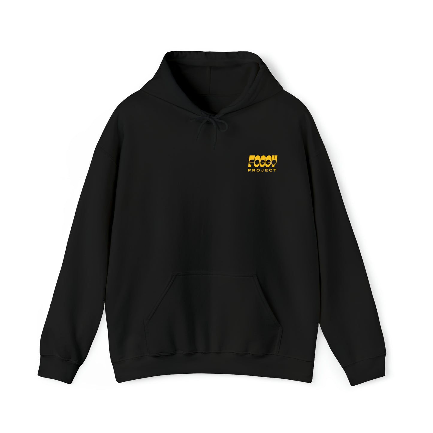 Foggy Project's Heavy Blend™ Hooded Sweatshirt Unisex Black Small Logo