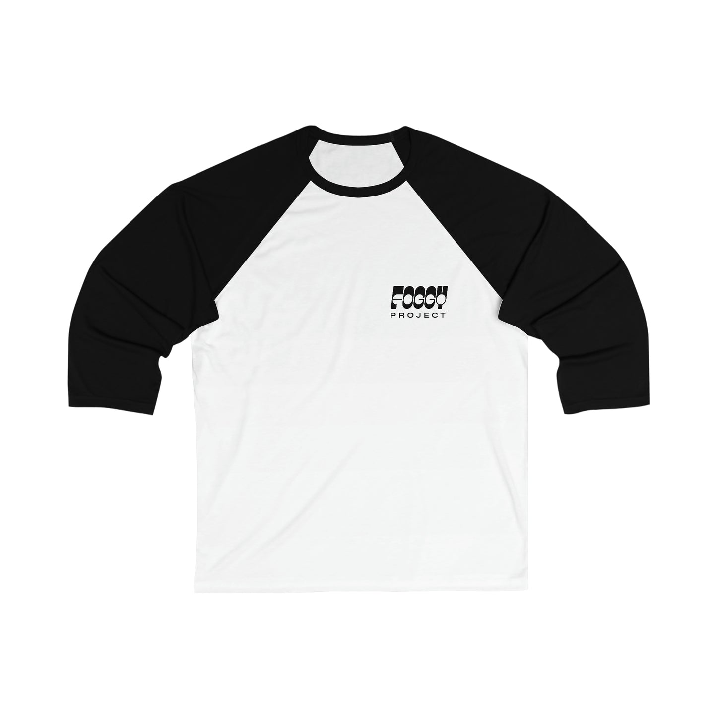 Foggy Project's Small Logo Unisex 3\4 Sleeve Baseball Tee